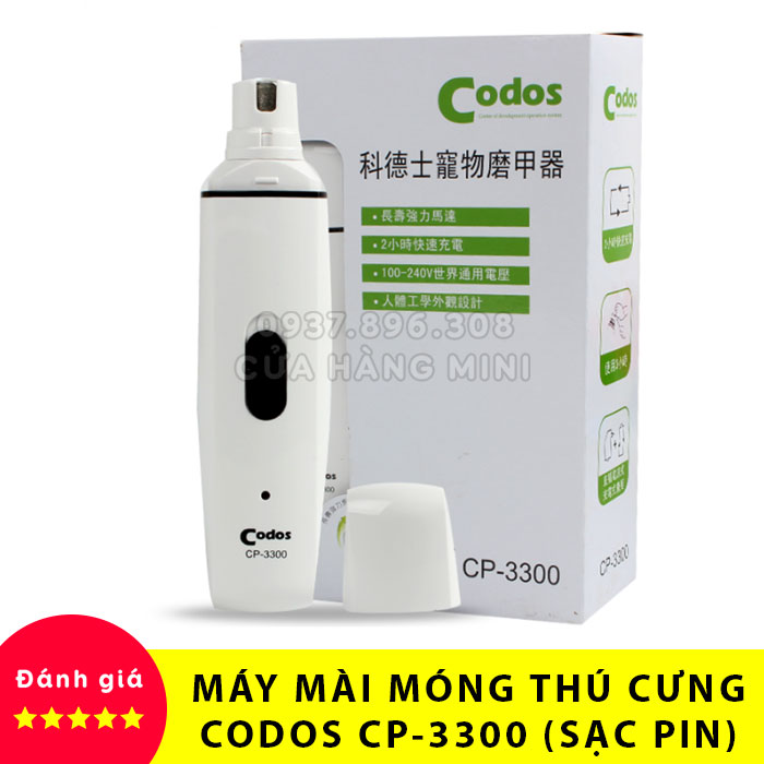 Máy mài móng cho thú cưng codos cp-3300 sạc điện