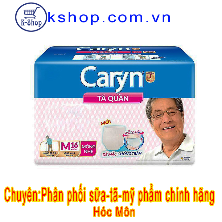 Tã quần caryn mỏng nhẹ m16 -mẫu mới giao diện mới