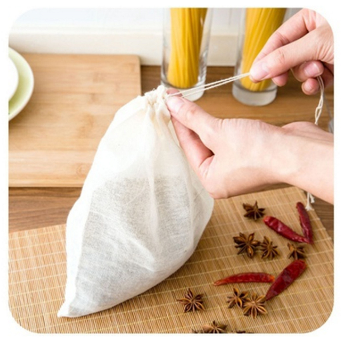 Túi lọc trà /Túi lọc gia vị/ Túi lọc thực phẩm đun nấu - Đủ size, vải cotton 100%