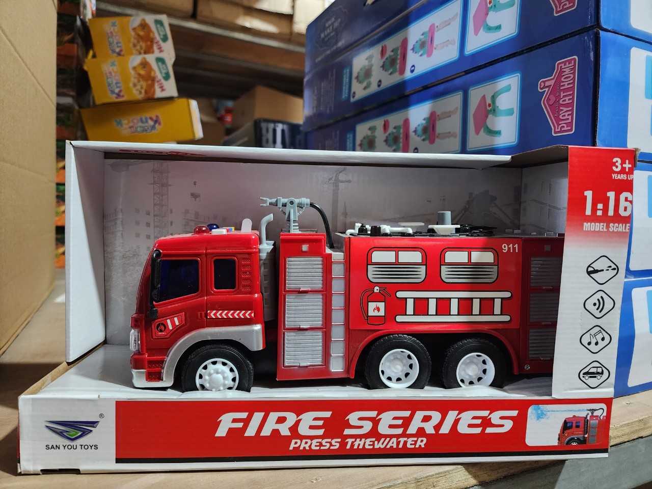 Xe cứu hỏa phun nước hunterson toys