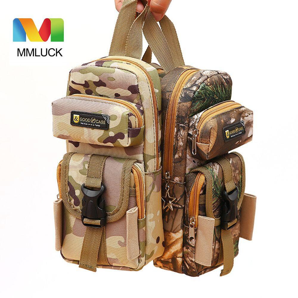 MMLUCK Bóp viết đựng bút vải oxford màu rằn ri cho học sinh- INTL