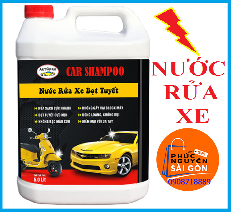 [HCM]Nước rửa xe bọt tuyết chuyên dụng Car Shampoo 5L cho ô tô xe máy PNS379