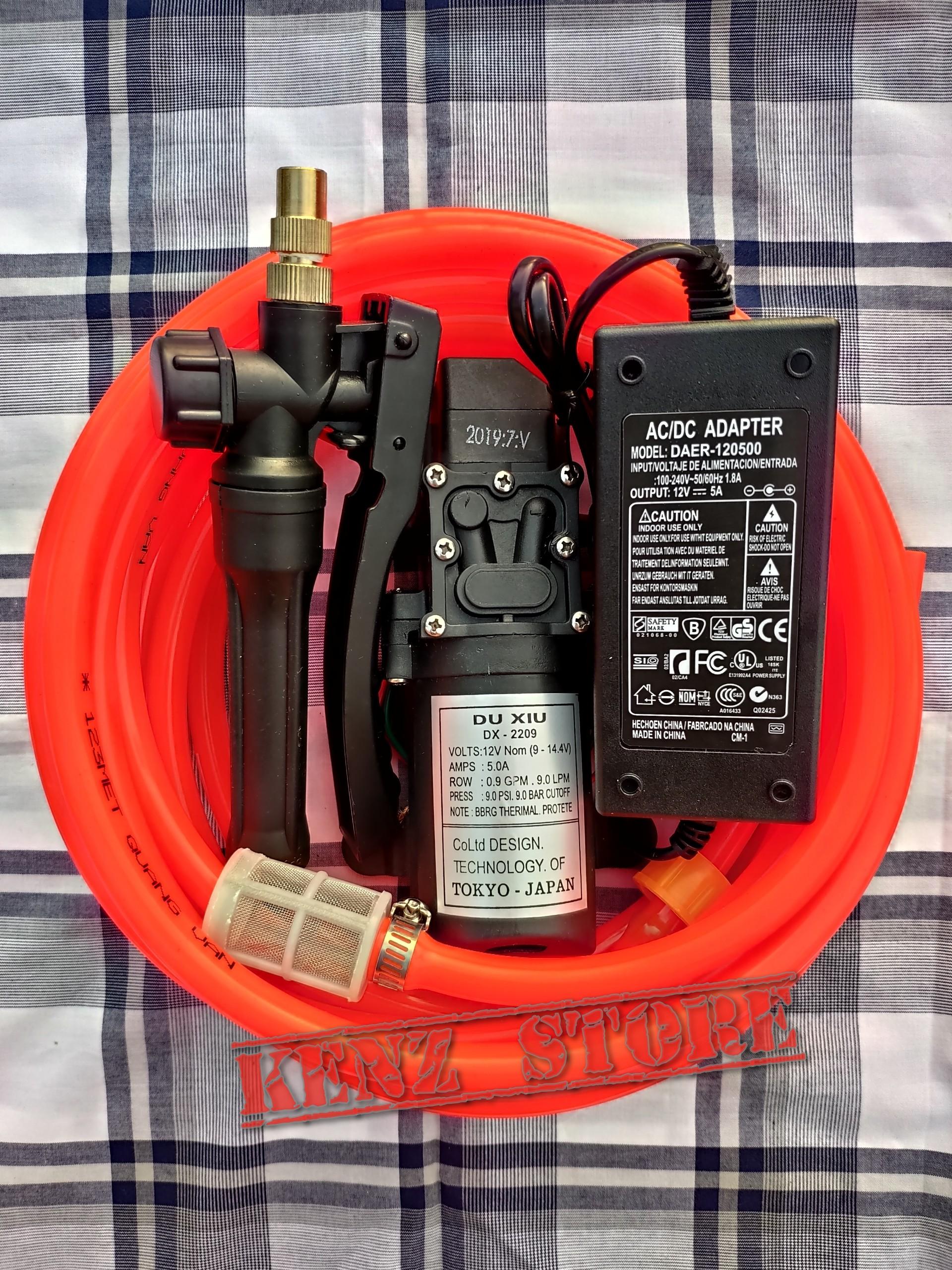 Máy rửa xe vệ sinh máy lạnh mini 12v giá rẻ 6.5M, máy xịt rửa cao áp mini, máy xịt rửa đa năng mini 12v