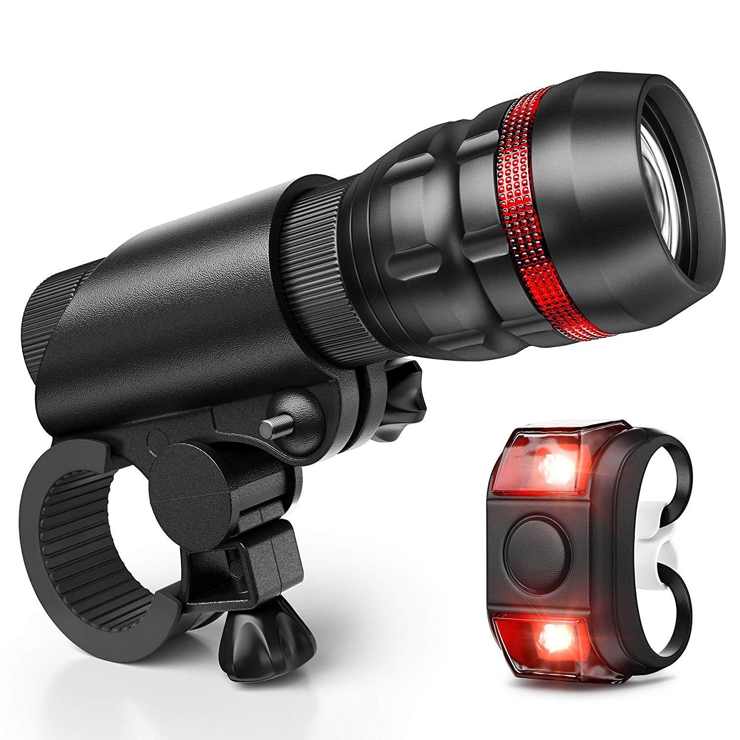 Đèn xe đạp Đèn LED đi xe đạp Đèn trước Đèn xe đạp Đèn đuốc Chống thấm nước Có đèn hậu Đèn xe đạp Đèn pin trước và sau Đèn pin cho xe đạp