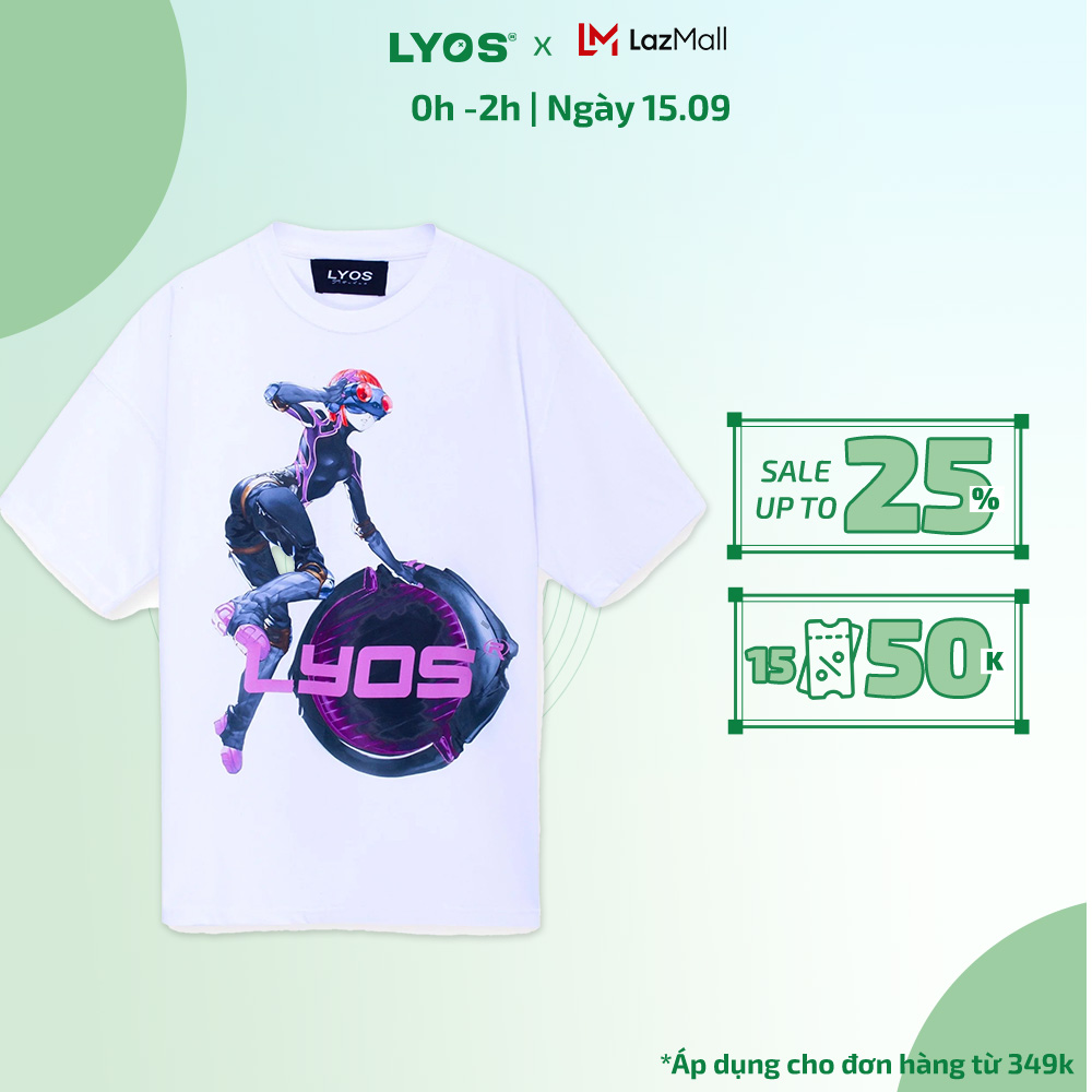 Áo thun lyos myopic t-shirt trắng/ đen