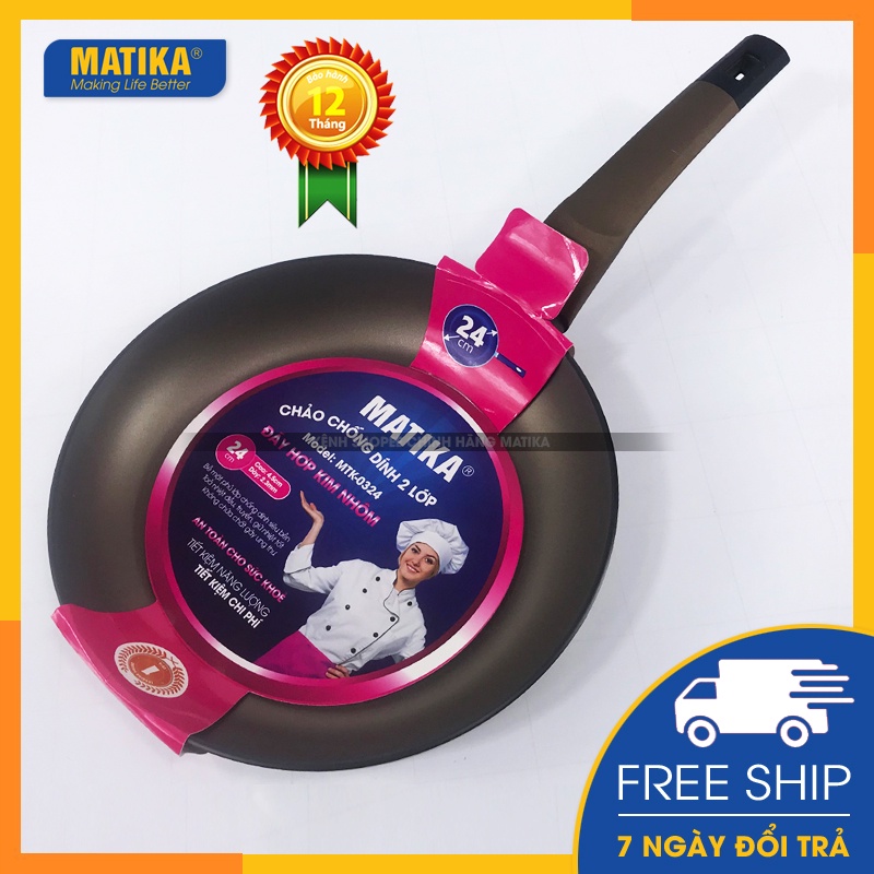 Chảo chống dính matika size 24cm mtk-0324
