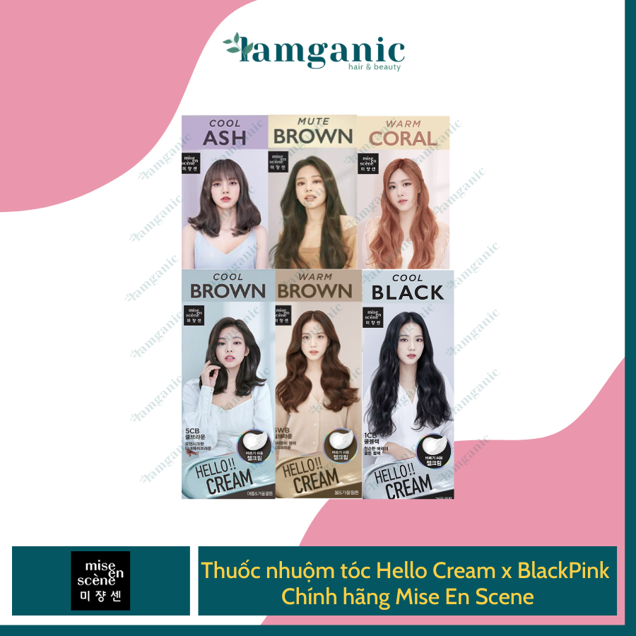 [HCM][Chính Hãng Mise En Scene] Thuốc Nhuộm Tóc Dạng Hello Cream Blackpink 125g