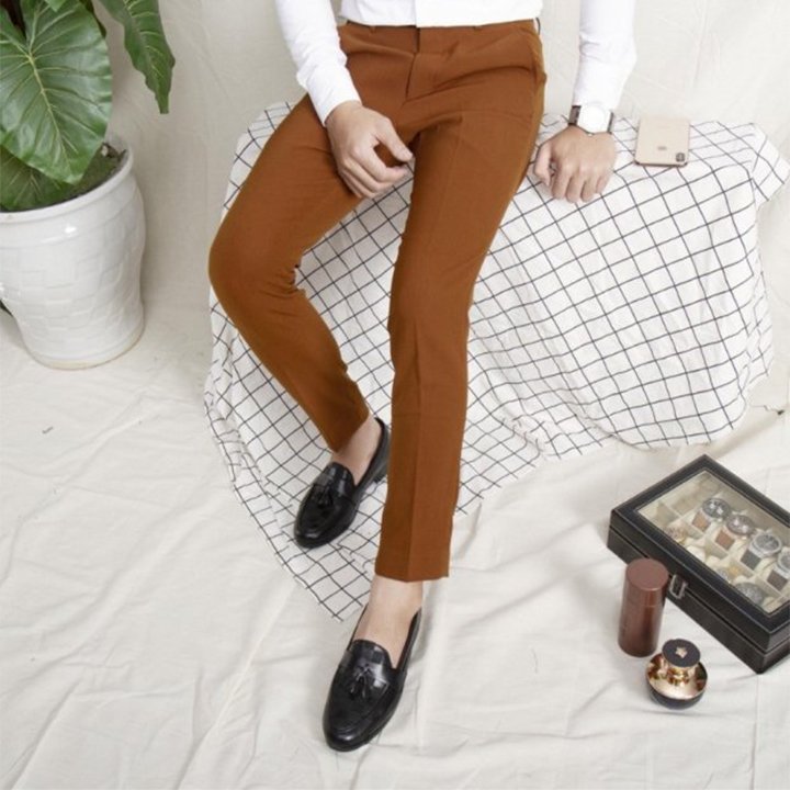 Quần tây nam thời trang ống côn vải tuyết hàn co dãn nhẹ - đường may tỉ mỉ