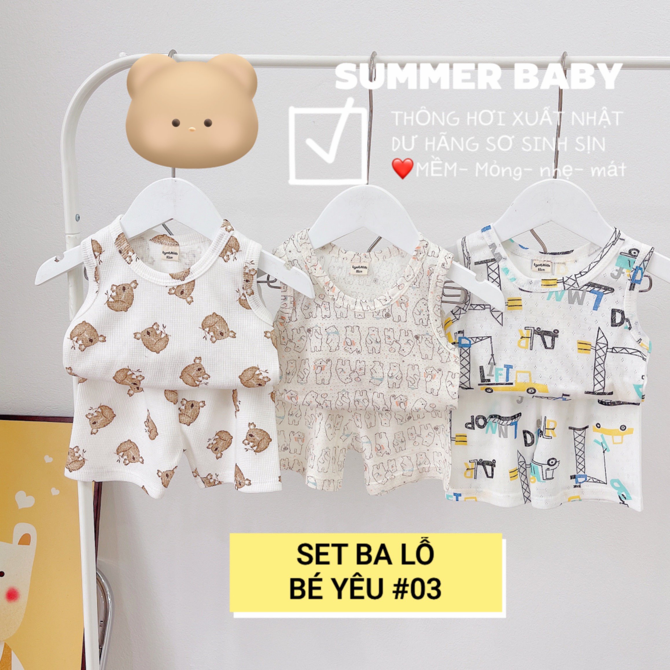 COMBO 3 BỘ THÔNG HƠI XUẤT NHẬT (8-19KG)