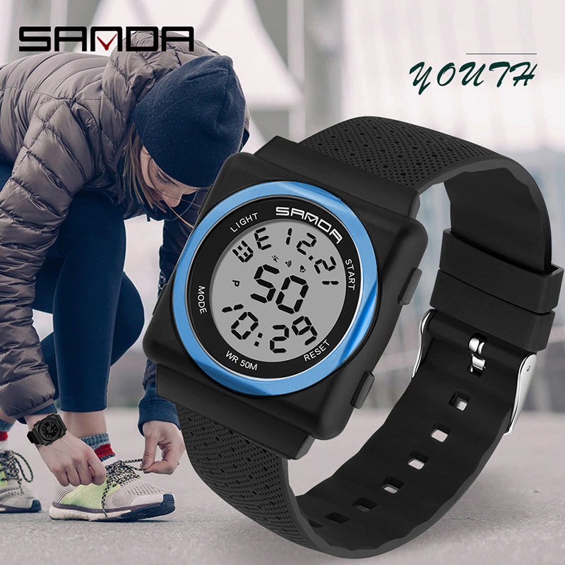 Đồng hồ Nam Nữ thể thao SANDA, Đồng Hồ Nữ Chống Nước, Có Báo Thức, Cho Bơi Lội