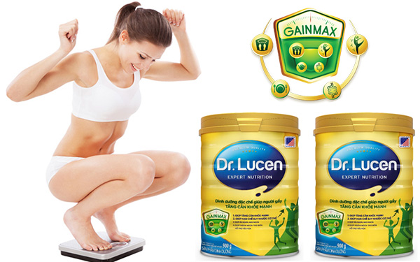 Combo 2 lon sữa người gầy Dr.lucen gainmax nutifood 900g tang cân an toàn khoẻ mạnh