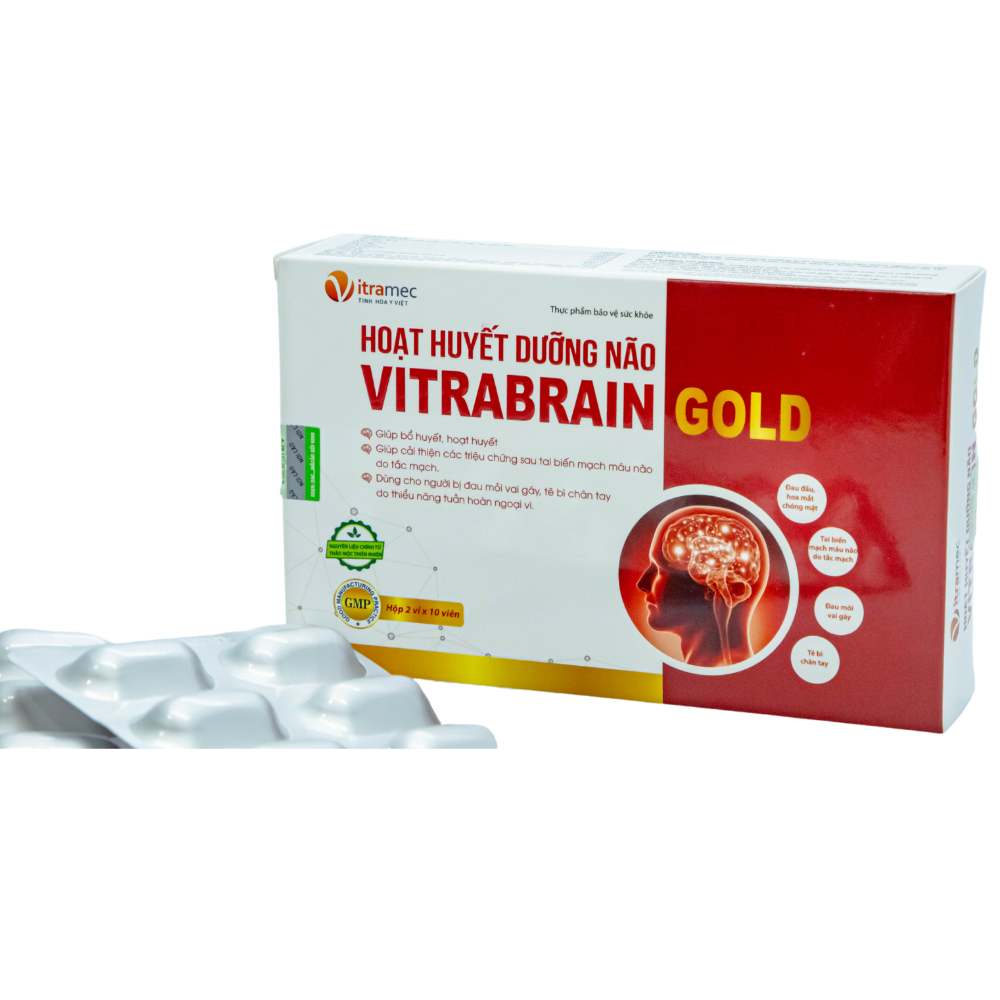 Hoạt huyết dưỡng não Vitrabrain Gold Bổ huyết, Hoạt Huyết