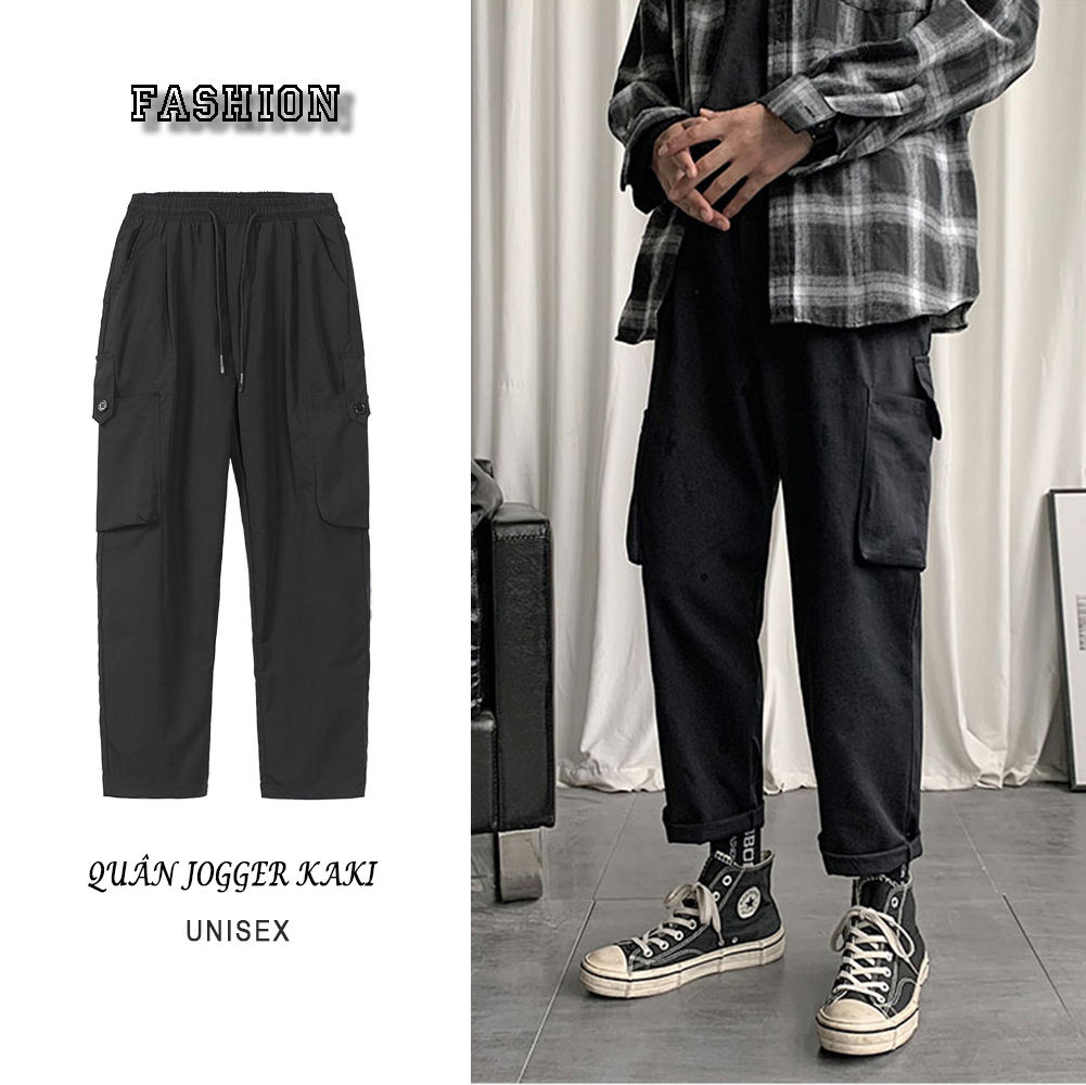 Quần Jogger Nam Túi Hộp Cài Cúc Ống Suông Kiểu Dáng Thể Thao Cá Tính Hot Trend 2021 Thời Trang 4HER QUAN SM001