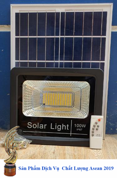 ĐÈN NĂNG LƯỢNG MẶT TRỜI 100W ÁNH SÁNG MÀU VÀNG