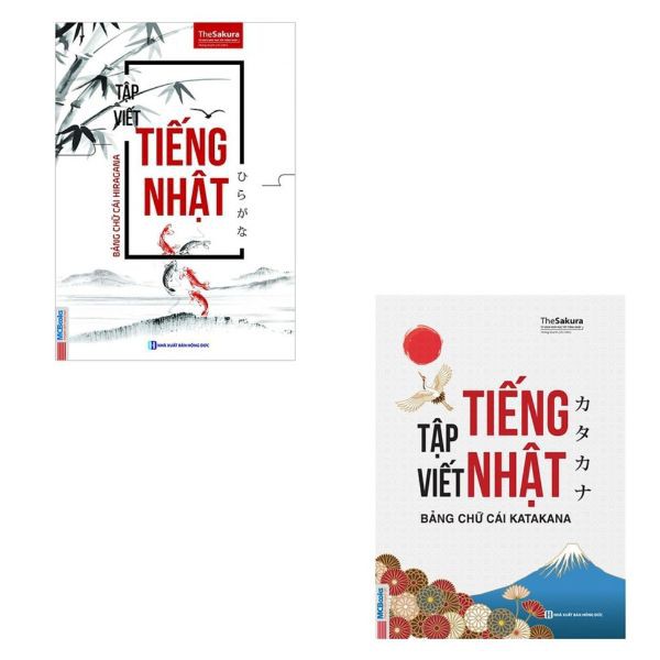 Sách - Combo Tập Viết Tiếng Nhật - Bảng Chữ Cái Hiragana Và Katakana + Tặng Bookmark