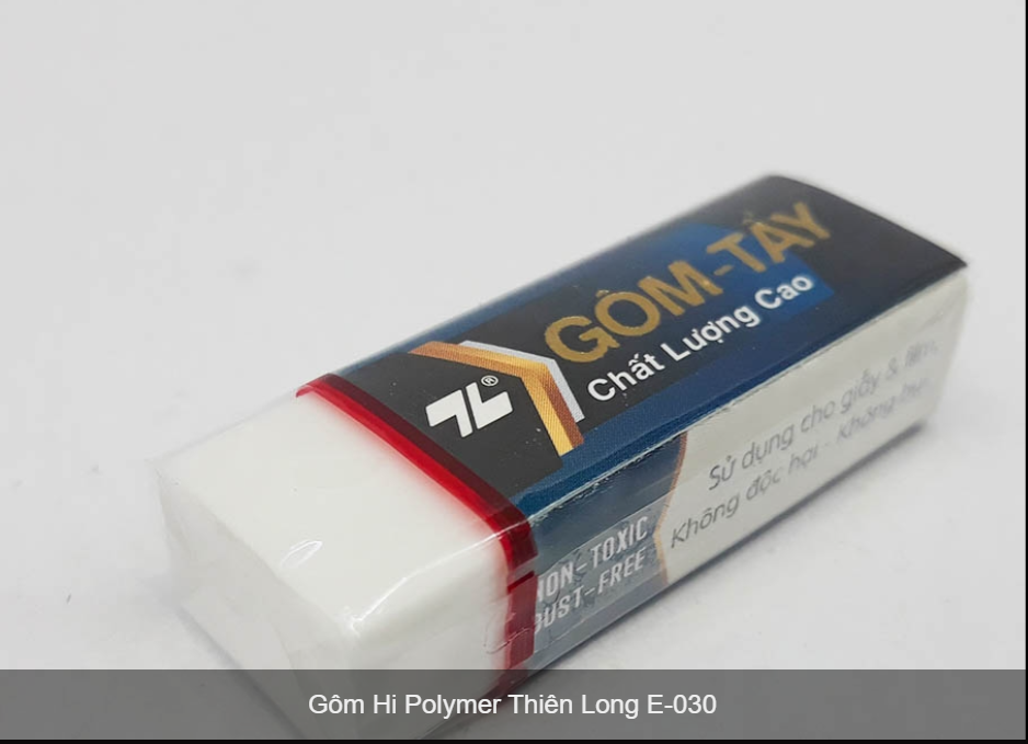Gôm tẩy xóa bút chì hi polymer thiên long e-030