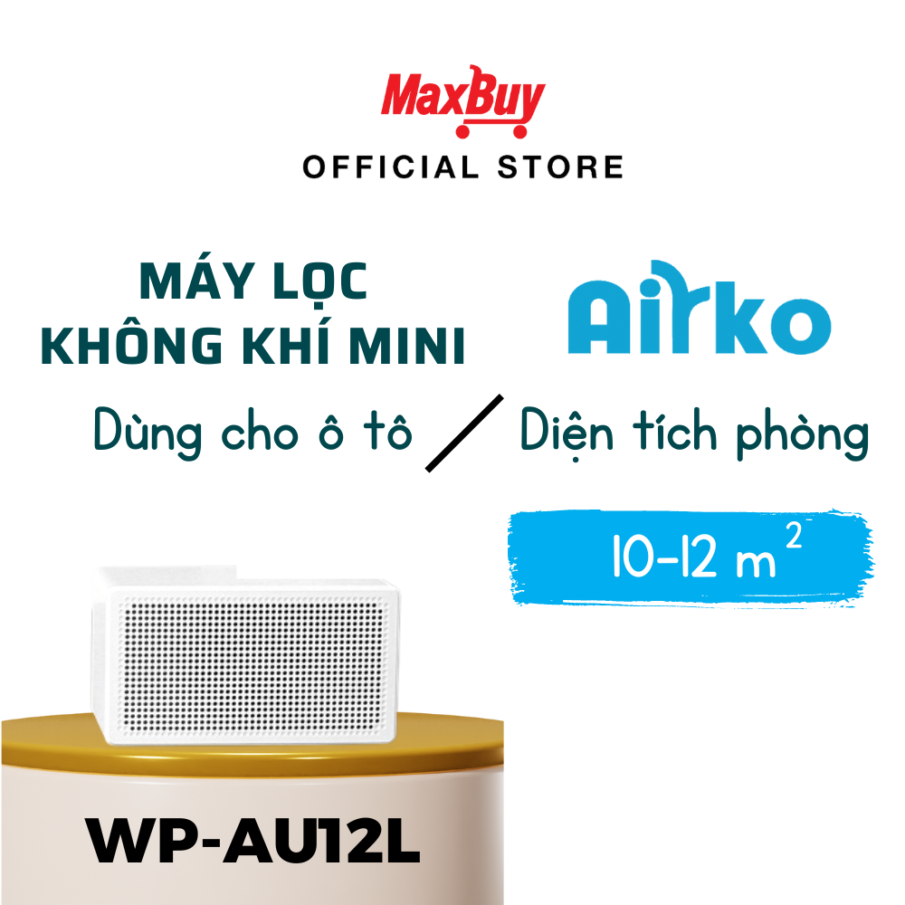 Máy Lọc Không Khí Mini Airko sử dụng trong ô tô Bảo hành 24 tháng Chính Hãng WP-AU12L