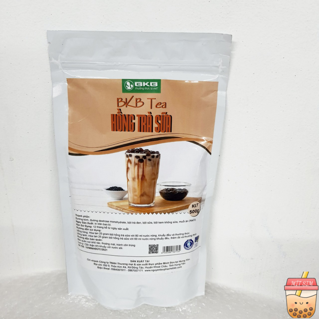 Bột trà sữa pha sẵn vị hồng trà sữa gói 500g- nguyên liệu pha trà sữa