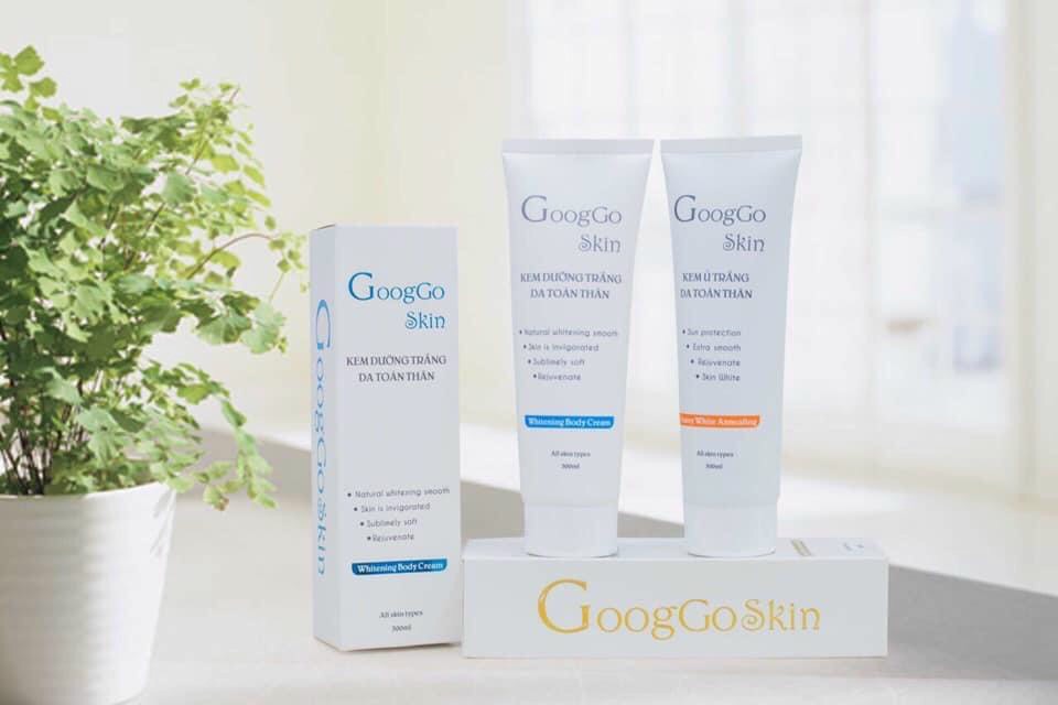 [HCM]combo ủ trắng bùn non korea và kem dưỡng trắng body googgo skin