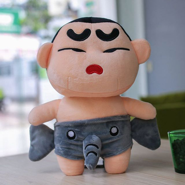 Gấu Bông Cushin Mặc Quần Con Voi, Gấu Bông Cu Shin Quần Voi, Cushin Cute Dễ Thương 80cm