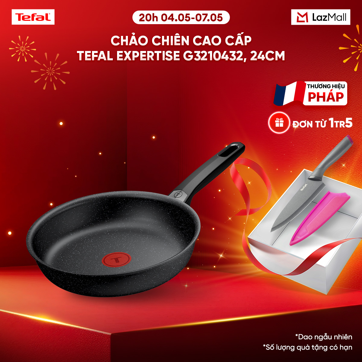 Chảo chiên cao cấp Tefal Expertise G3210432, 24cm