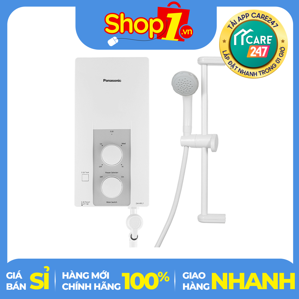 Máy nước nóng panasonic dh-4rl1vw - làm nóng trực tiếp công suất làm nóng 4500w nhiệt độ tối đa 51 độ c
