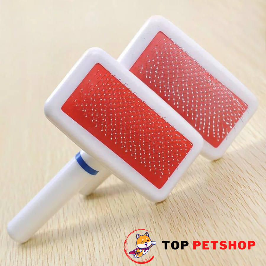 Lược chải lông cho chó mèo | Lược chải lông chấm bi đầu răng lược cho thú cưng.