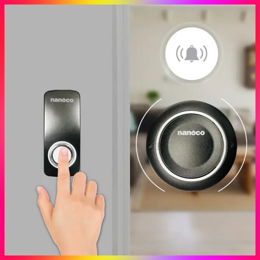 Chuông điện không dây Nanoco, Khoảng cách hoạt động từ 70m đến 150m Thương hiệu: Nanoco 150m ND153BK