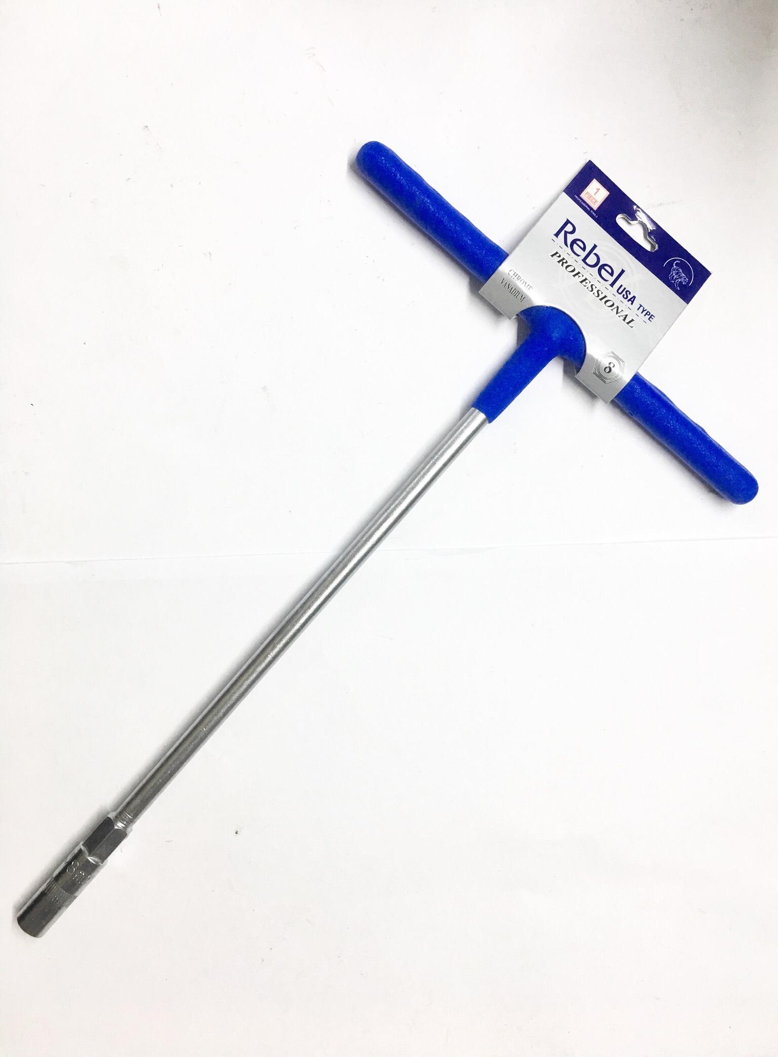 Cần T bọc nhựa màu xanh số 8mm hiệu Rebel