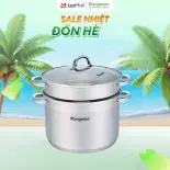 [Voucher 15%] Bộ nồi xửng 5 đáy Kangaroo 28cm KGCP28C1S