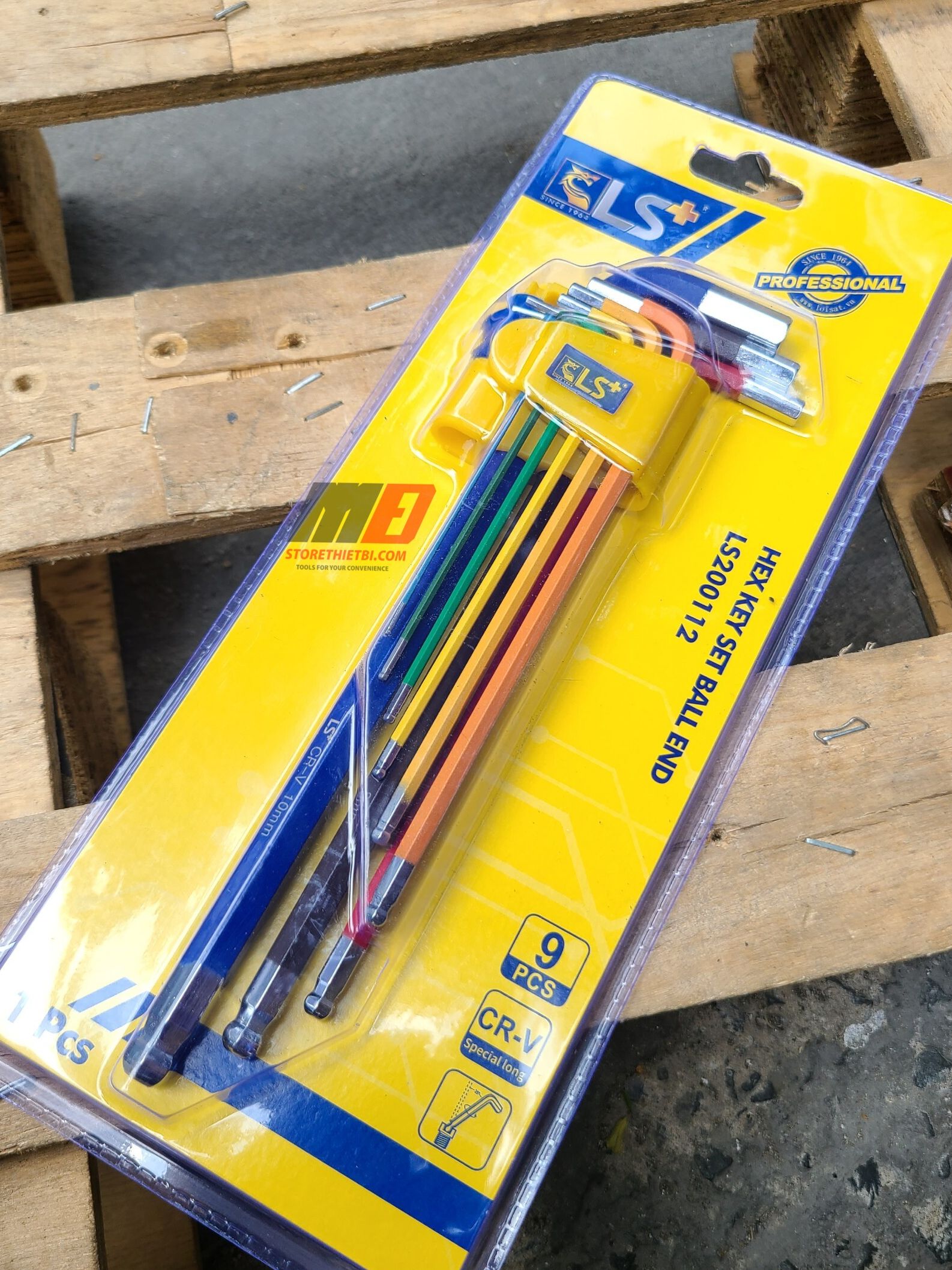 Ls200112 bộ lục giác bi dài 7 màu ls+