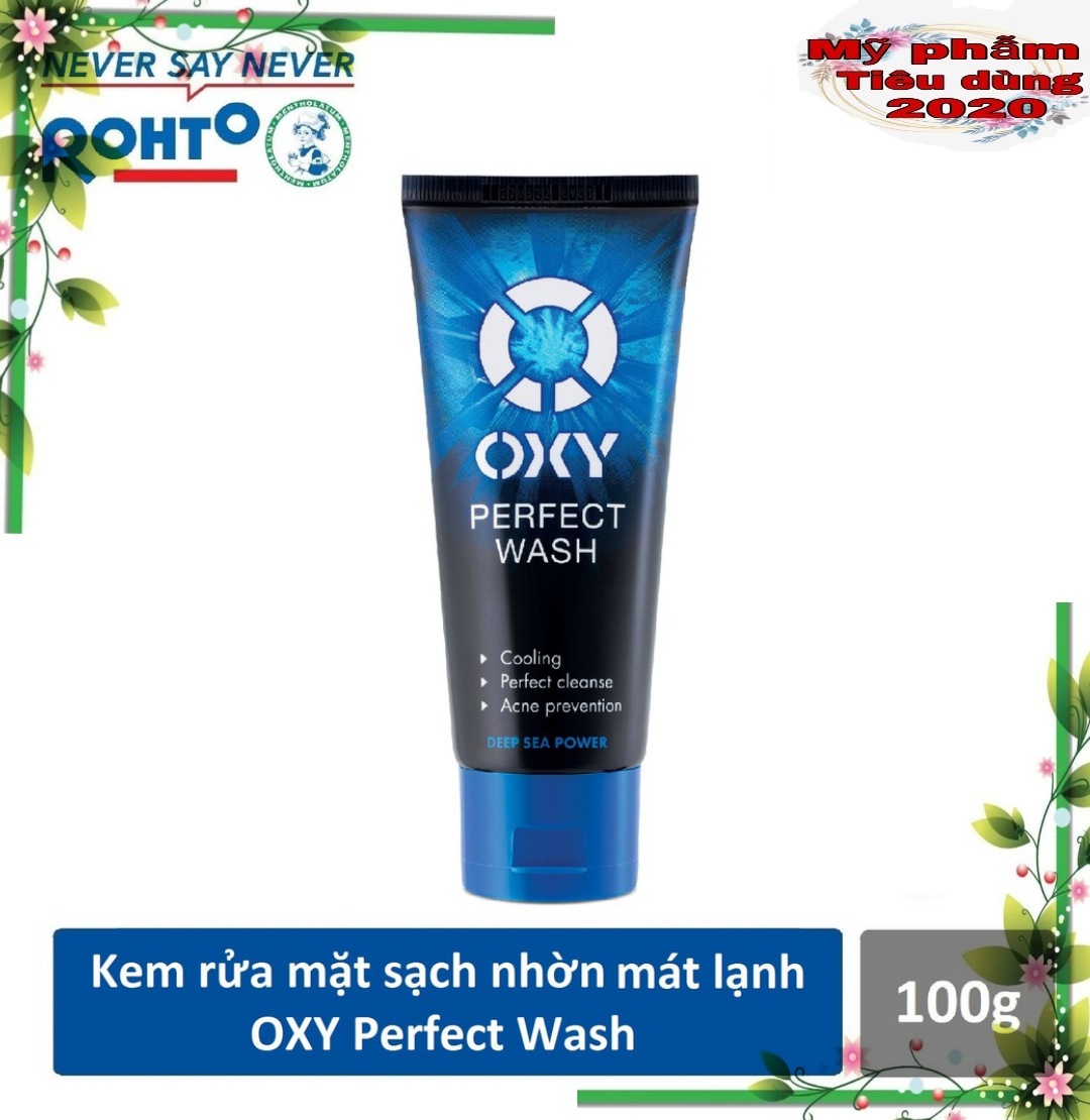Kem rửa mặt sạch nhờn mát lạnh OXY Perfect Wash 100g