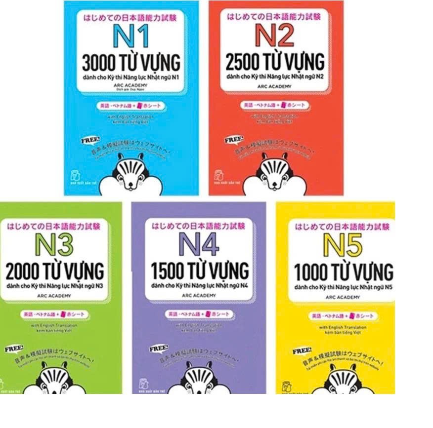 Sách - Bộ Sách Từ Vựng Cần Thiết Cho Kỳ Thi Năng Lực Nhật Ngữ N1 - N5 -(NXB Trẻ)