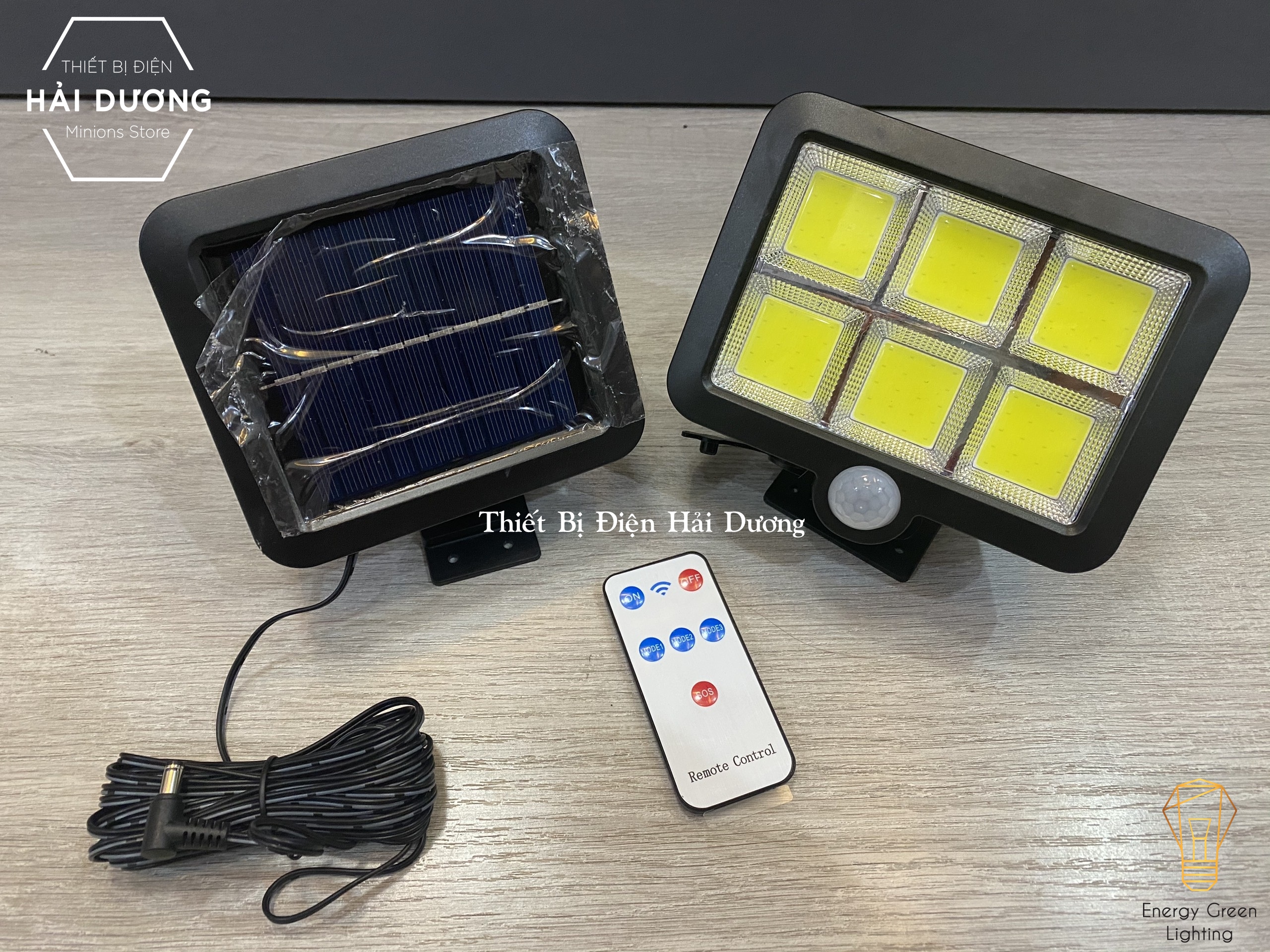 Đèn Led Năng Lượng Mặt Trời 56 Mắt Led  - 100 Mắt Led COB - 120 Mắt Led COB Pin Tách Rời - Cảm Biến 3 Chế Độ - Bảo Hành 1 Năm