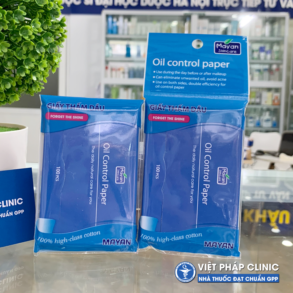 Giấy thấm dầu mayan oil control paper hàn quốc 100 tờ