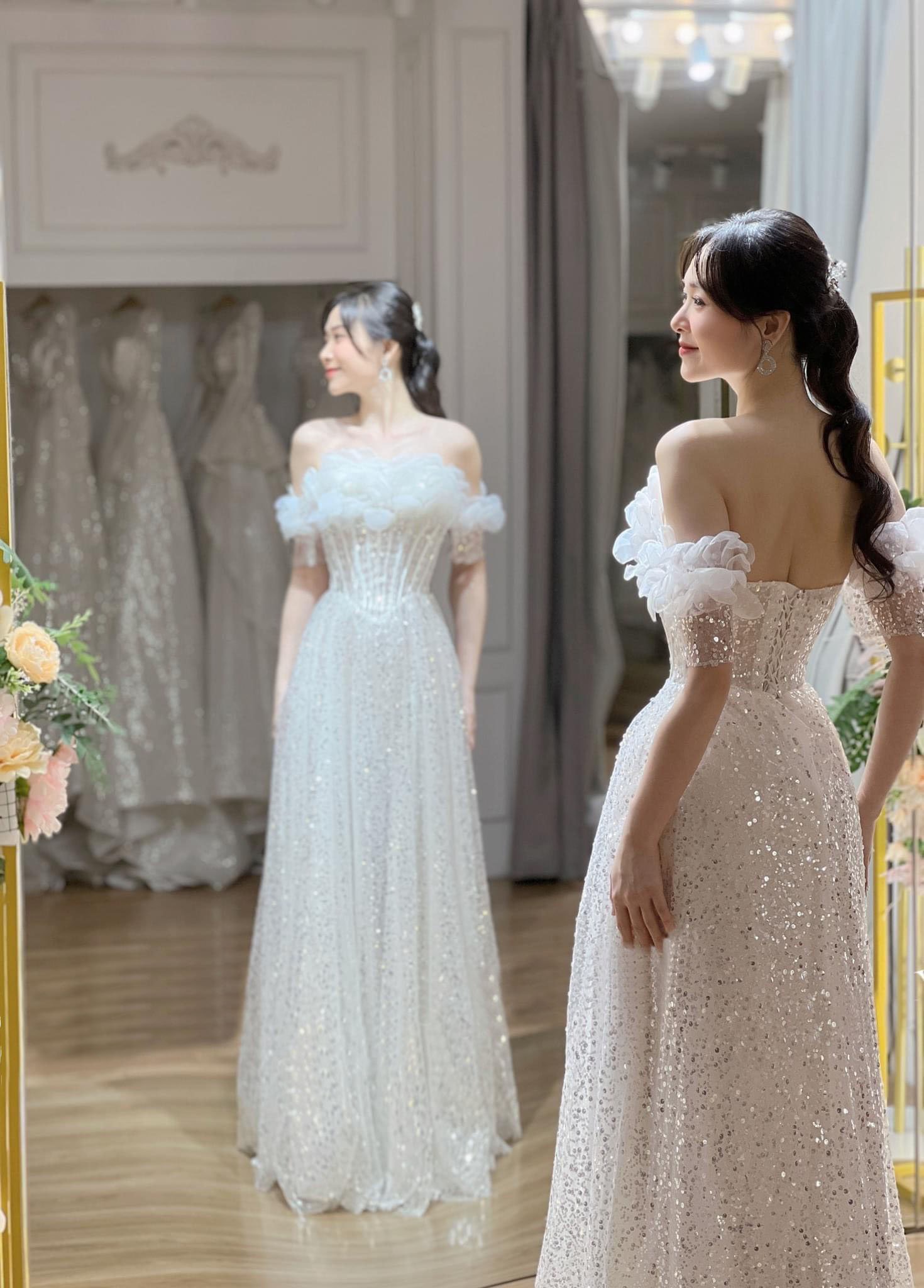 Đầm maxi mặc cưới TRIPBLE T DRESS chất lưới lệch 1 vai xoắn bèo - size S/M/L - MS316Y