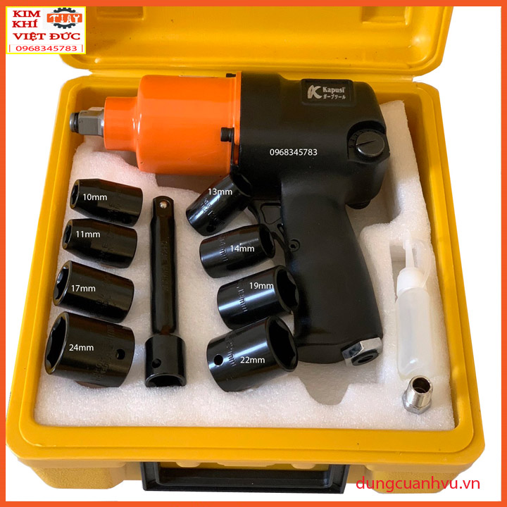 Máy mở siết bulong vặn ốc 2 búa khí nén 1/2 Kapusi Japan