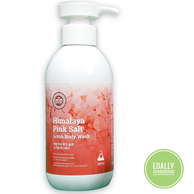 [TẶNG BÔNG TĂM] Sữa Tắm Trắng Da Sạch Mụn Muối Hồng Hymalaya The Nature Book 300ml Trắng Da Sạch Mụn Hương thơm quyến rũ Cho mọi loại Da