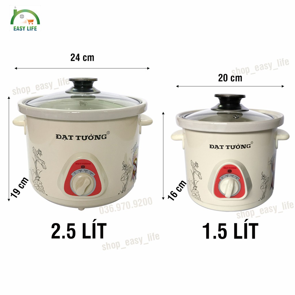 Nồi kho cá Đạt Tường 2.5L siêu bền - Nồi hầm chậm đa năng tiện lợi