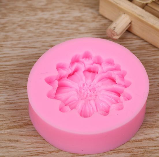Khuôn silicon làm rau câu 4d bánh nổi 4d mẫu cúc đơn