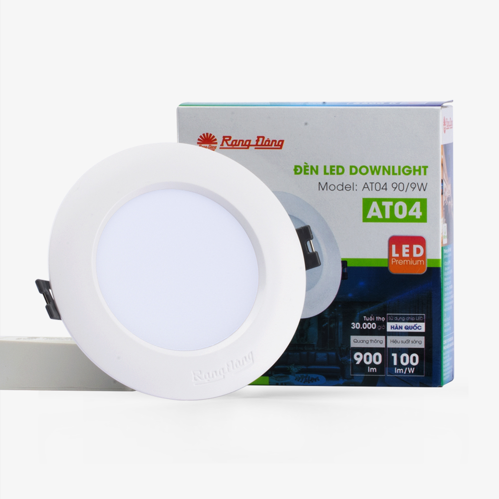 Đèn led downlight âm trần rạng đông at04 phi90 7w/9w