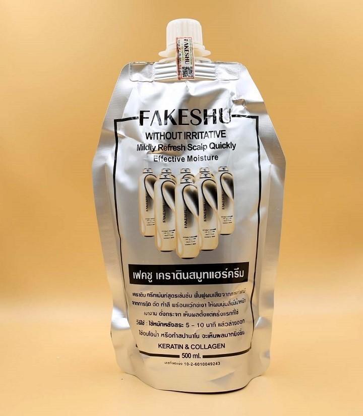 Hấp lụa tơ tằm fakeshu thái cao cấp kem xả tóc - hấp phủ lụa tơ tằm phục hồi tóc fakeshu 500ml