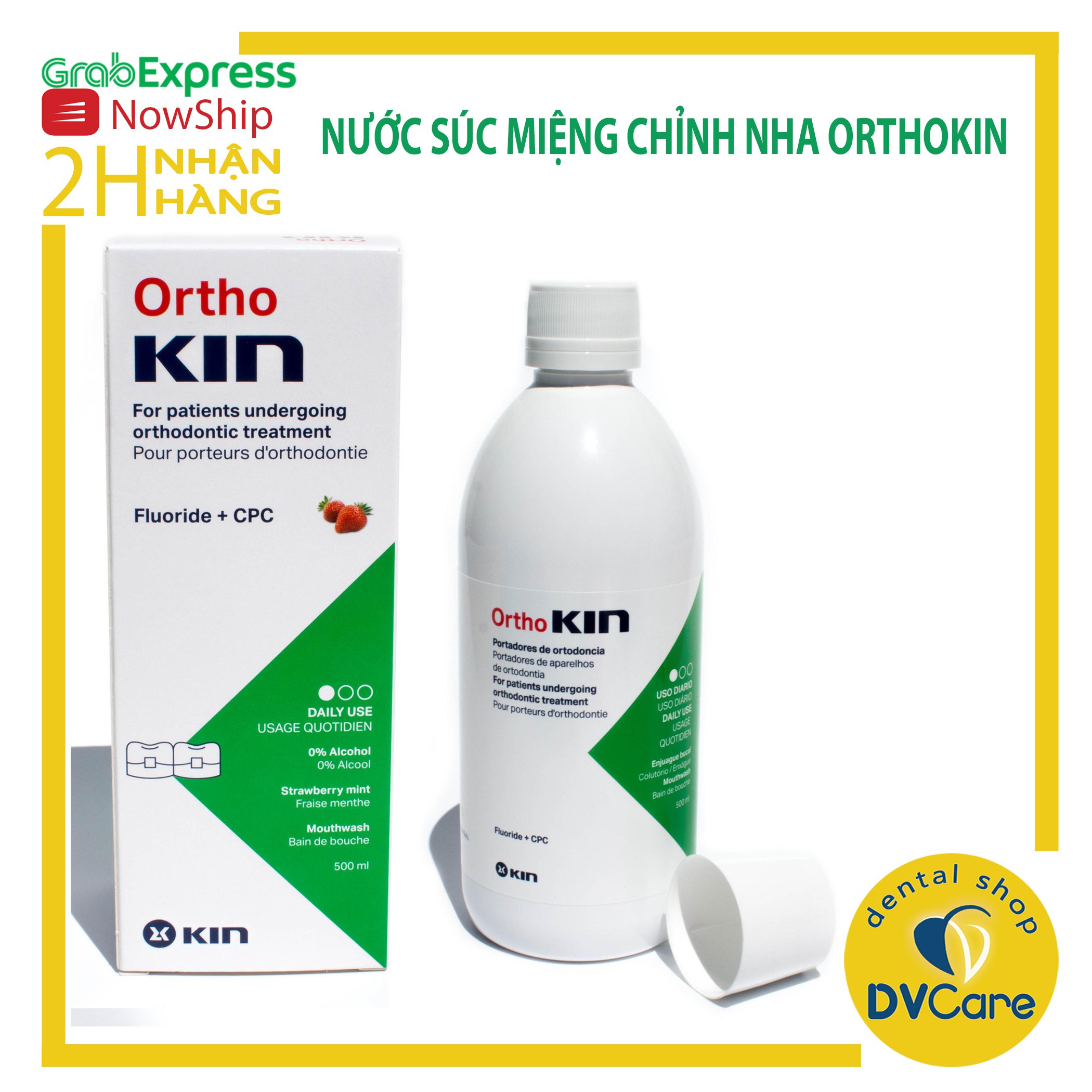 Nước súc miệng dành cho răng niềng, răng chỉnh nha OrthoKIN 500ml