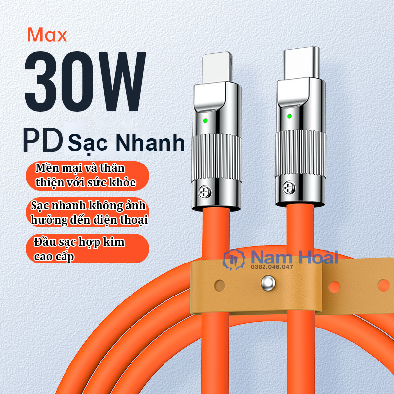 Dây cáp sạc nhanh có đèn 120W type C ra iphone, typeC ra typeC cho điện thoại di động, máy tính xách tay, phụ kiện điện thoại