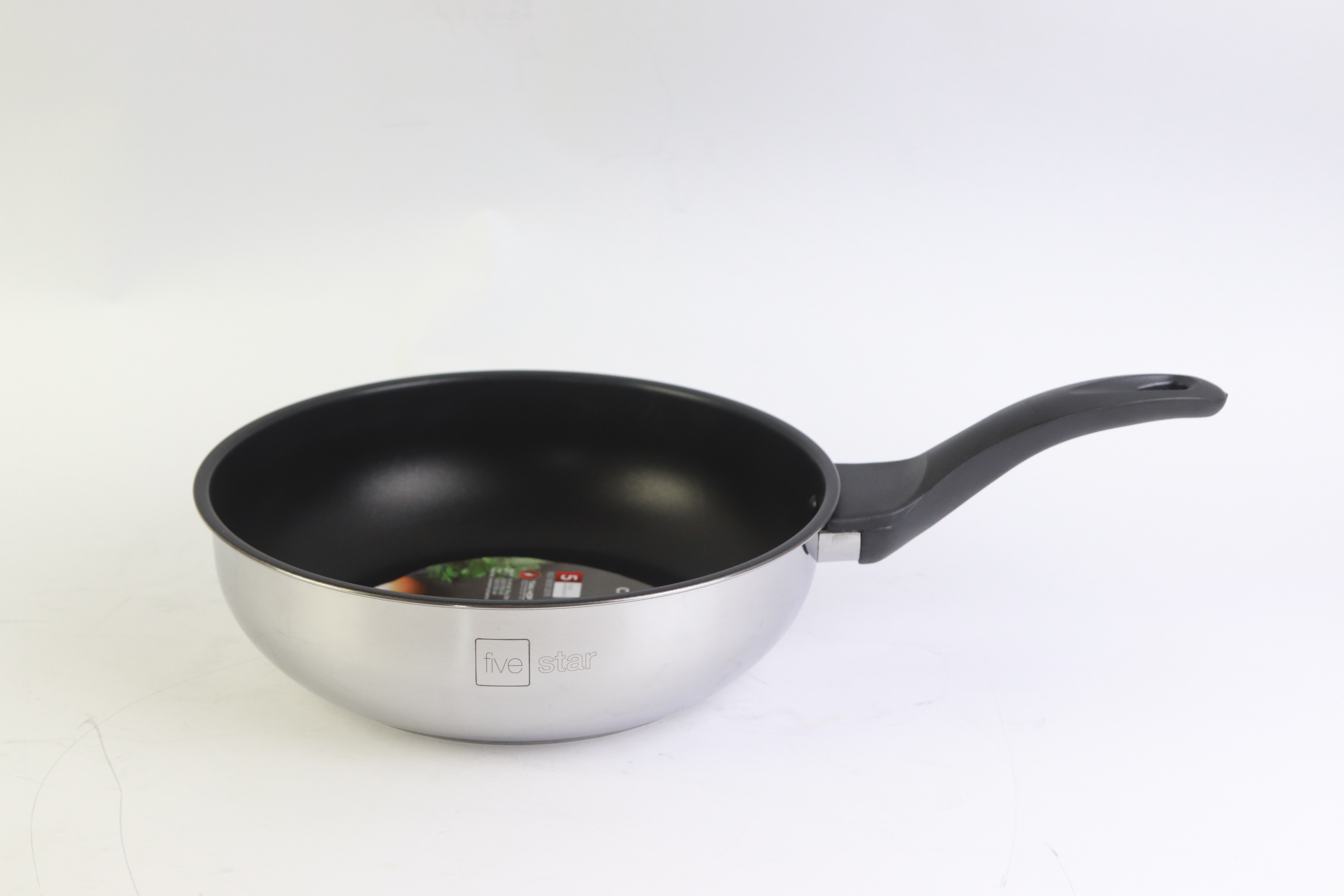 CHẢO CHỐNG DÍNH SÂU LÓNG 3 ĐÁY SANDWICH CAO CẤP ĐUN BẾP TỪ FIVESTAR 24cm , tặng 5 muỗng ăn