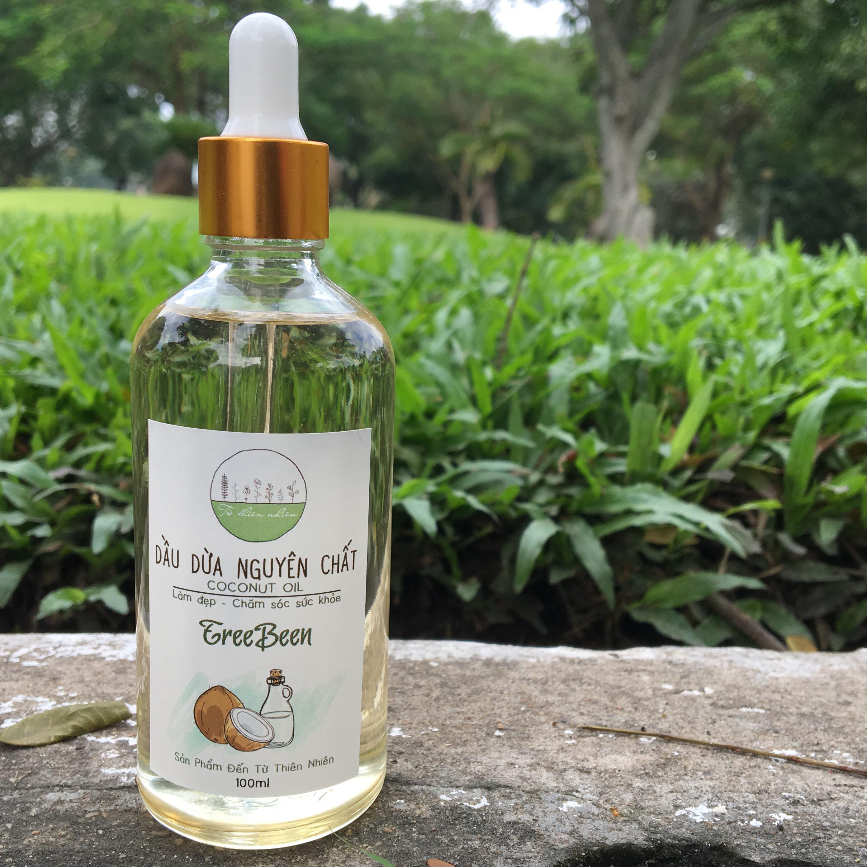 [HCM]Dầu dừa nguyên chất TreeBeen (nhà làm) 100ml Tuthiennhien