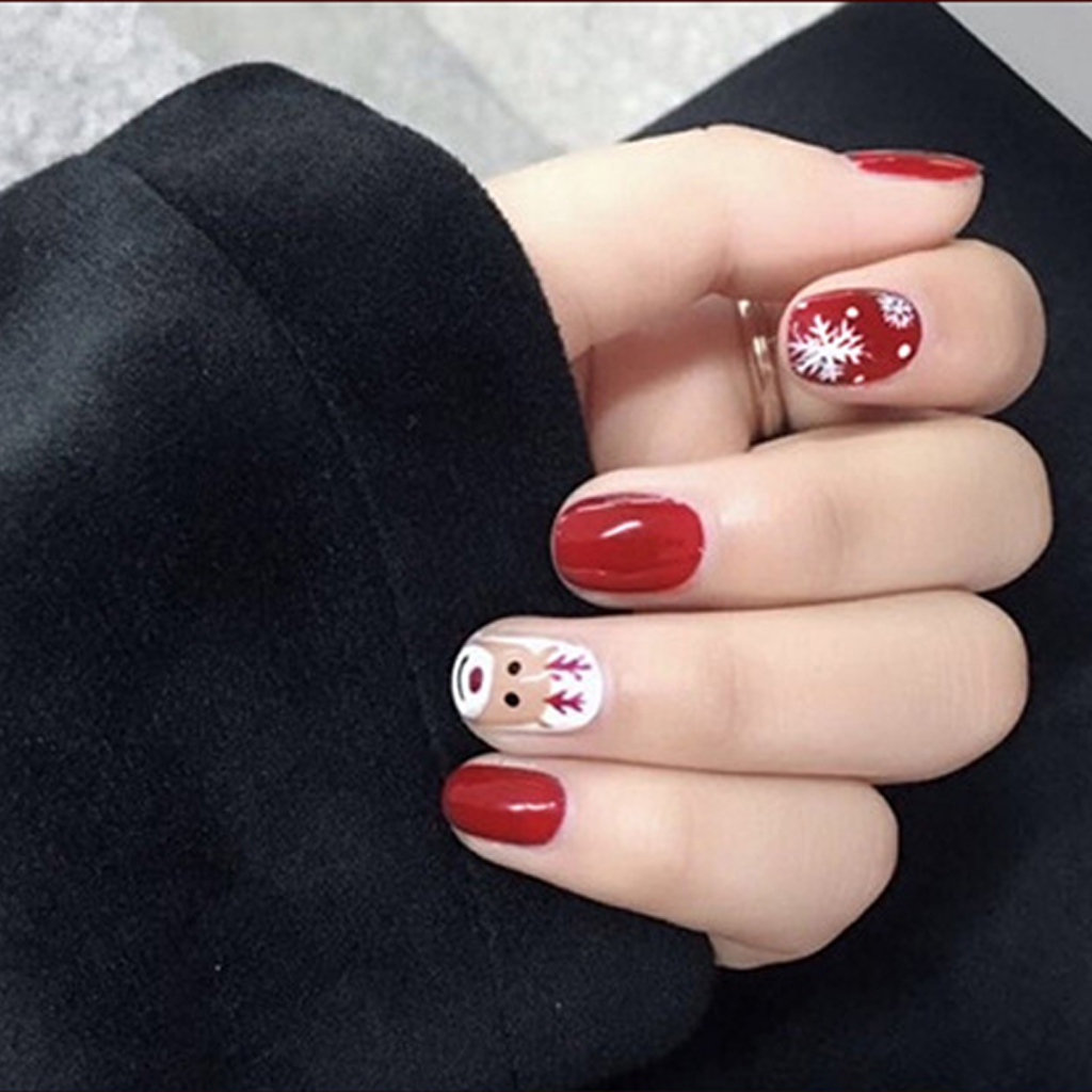 Hộp 24 móng tay giả đón Noel