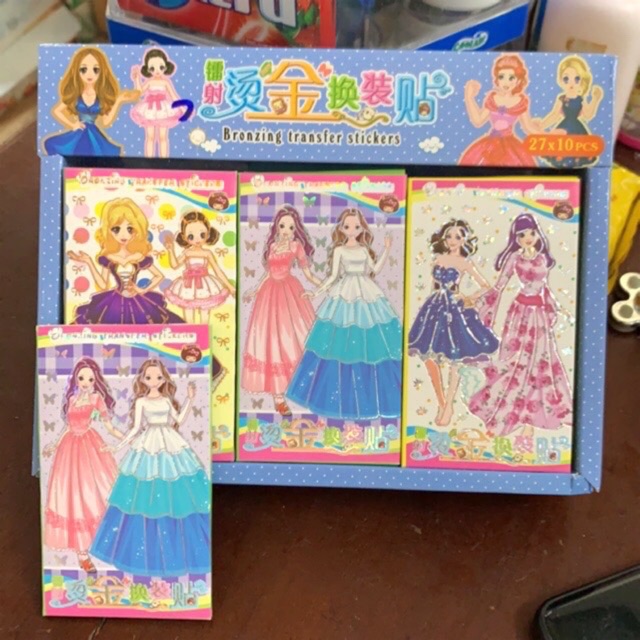 [HCM]3 tép dán búp bê 30 tờ nhỏ bên trong