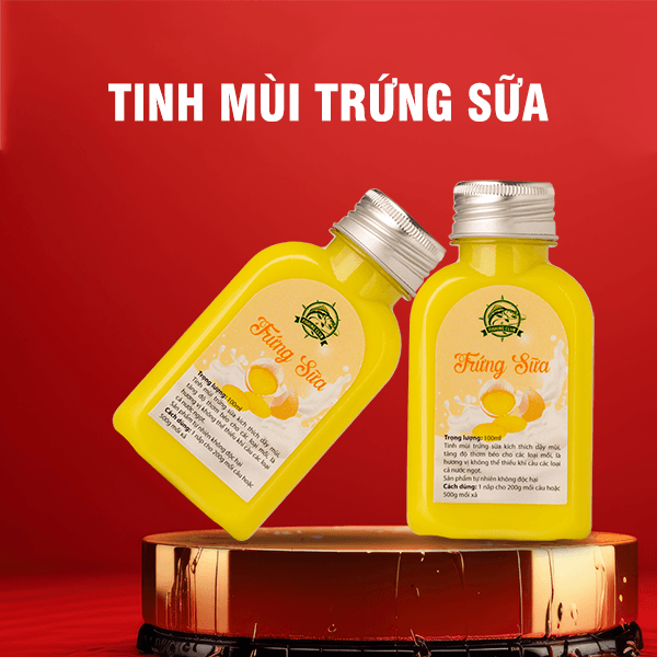 Tinh mùi trứng sữa chuyên dụng câu đài câu đơn thích hợp câu cá chép cá trôi rô phi