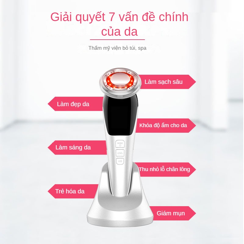 Máy massage mặt nóng lạnh ion,Máy Đẩy Tinh Chất,Làm Trắng Sáng Chống Lão Hóa Da